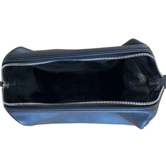 Vintage Coach Black Leather Toiletry Case Dopp Kit Bag Pre-owned - Picture 6 of 10